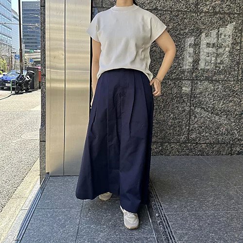 【サイ ベーシックス/SCYE BASICS】のチノクロスフレアスカート 人気、トレンドファッション・服の通販 founy(ファニー) 　ファッション　Fashion　レディースファッション　WOMEN　スカート　Skirt　Aライン/フレアスカート　Flared A-Line Skirts　フロント　Front　プリーツ　Pleats　ベスト　Vest　エレガント 上品　Elegant　other-2|ID: prp329100004571949 ipo3291000000032352299