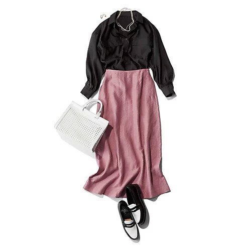 【エムセブンデイズ/M7days】の【コラボ】リネンAラインスカート 人気、トレンドファッション・服の通販 founy(ファニー) 　ファッション　Fashion　レディースファッション　Ladies' Fashion Online　スカート　Skirt　Aライン/フレアスカート　Flared A-Line Skirts　コラボ　Collaboration　サンダル　Sandals　バランス　Balance　フレア　Flare　リネン　Linen　洗える　Washable　other-2|ID: prp329100004571981 ipo3291000000032632412