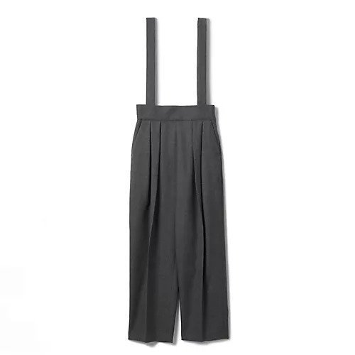 【シンメ/SINME】のウールサスペンダーパンツ インテリア・キッズ・メンズ・レディースファッション・服の通販 founy(ファニー) 　ファッション　Fashion　レディースファッション　Ladies' Fashion Online　パンツ　Pants　サスペンダー　Suspenders　シンプル　Simple　ストレート　Straight　ラップ　Wrap　グレー|ID: prp329100004572024 ipo3291000000032632554