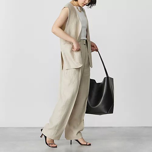 【エムセブンデイズ/M7days】の【徳原文子さんコラボ】リネンセンタープレスパンツ 人気、トレンドファッション・服の通販 founy(ファニー) 　ファッション　Fashion　レディースファッション　WOMEN　パンツ　Pants　コラボ　Collaboration　セットアップ　Set Up　リネン　Linen　エレガント 上品　Elegant　洗える　Washable　other-2|ID: prp329100004572034 ipo3291000000032353196