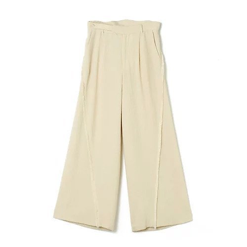 【ミュラー オブ ヨシオクボ/muller of yoshiokubo】のフレアシルエットパンツ インテリア・キッズ・メンズ・レディースファッション・服の通販 founy(ファニー) 　ファッション　Fashion　レディースファッション　WOMEN　パンツ　Pants　ドレープ　Drape　フリンジ　Fringe　フレア　Flare　ベージュ|ID: prp329100004572063 ipo3291000000032353462