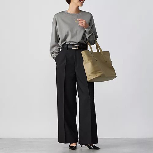 【エムセブンデイズ/M7days】のすっきり見えワンタックパンツ 人気、トレンドファッション・服の通販 founy(ファニー) 　ファッション　Fashion　レディースファッション　Fashion for Women　パンツ　Pants & Trousers　センター　Center, Center Line　ツイル　Twist, Twisted Detail　ベーシック　Basic, Essential　ワイド　Wide, Wide Fit　洗える　Machine Washable　other-3|ID: prp329100004572068 ipo3291000000032632671