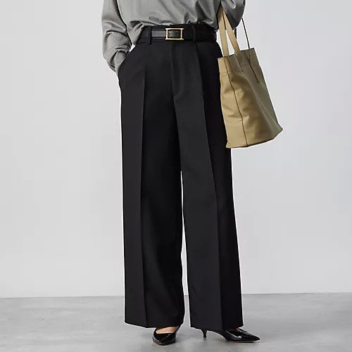 【エムセブンデイズ/M7days】のすっきり見えワンタックパンツ 人気、トレンドファッション・服の通販 founy(ファニー) 　ファッション　Fashion　レディースファッション　Fashion for Women　パンツ　Pants & Trousers　センター　Center, Center Line　ツイル　Twist, Twisted Detail　ベーシック　Basic, Essential　ワイド　Wide, Wide Fit　洗える　Machine Washable　other-2|ID: prp329100004572068 ipo3291000000034941714