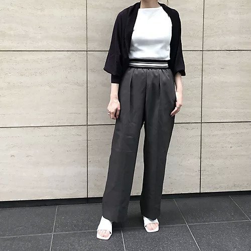 【宮崎桃代/Momoyo Miyazaki】のウエストライン入りワイドパンツ 人気、トレンドファッション・服の通販 founy(ファニー) 　ファッション　Fashion　レディースファッション　Ladies' Fashion Online　パンツ　Pants　オックス　Ox　シンプル　Simple　メンズ　Mens　ワイド　Wide　別注　Special Order　無地　Plain Color　other-2|ID: prp329100004572091 ipo3291000000032632739