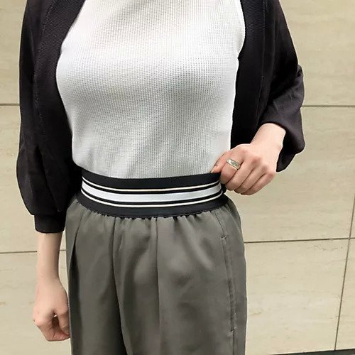 【宮崎桃代/Momoyo Miyazaki】のウエストライン入りワイドパンツ 人気、トレンドファッション・服の通販 founy(ファニー) 　ファッション　Fashion　レディースファッション　Ladies' Fashion Online　パンツ　Pants　オックス　Ox　シンプル　Simple　メンズ　Mens　ワイド　Wide　別注　Special Order　無地　Plain Color　other-3|ID: prp329100004572091 ipo3291000000032632740