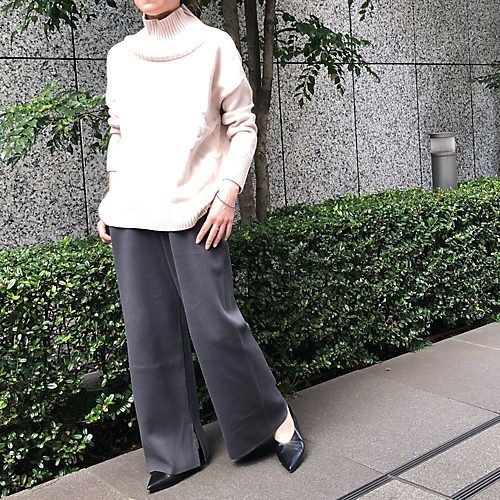 【イーバイエクラ/E by eclat】のニットスリットパンツ 人気、トレンドファッション・服の通販 founy(ファニー) 　ファッション　Fashion　レディースファッション　Ladies' Fashion Online　パンツ　Pants　なめらか　Smooth　スリット　Slit　ミラノリブ　Milan Ribs　洗える　Washable　other-3|ID: prp329100004572100 ipo3291000000032633014