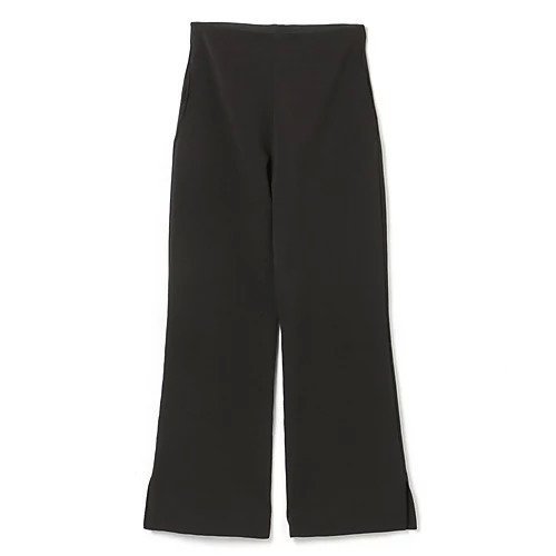 【エムセブンデイズ/M7days】のニットスリットパンツ インテリア・キッズ・メンズ・レディースファッション・服の通販 founy(ファニー) 　ファッション　Fashion　レディースファッション　Fashion for Women　パンツ　Pants & Trousers　スリット　Slit, Slit Detail　フィット　Fit, Slim Fit　フレア　Flare, Flared　洗える　Machine Washable　ブラック|ID: prp329100004572156 ipo3291000000032632970