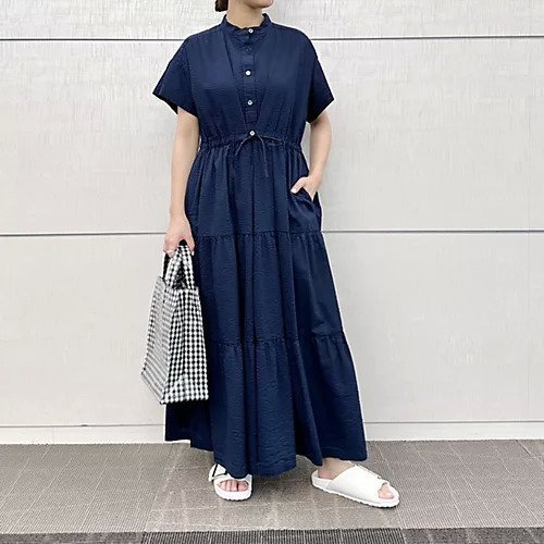 【トゥエルブクローゼット/12closet】の【洗える】サッカーティアードワンピース 人気、トレンドファッション・服の通販 founy(ファニー) 　ファッション　Fashion　レディースファッション　WOMEN　ワンピース　Dress　サッカー　Soccer　シンプル　Simple　スリット　Slit　ティアードスカート　Tiered Skirt　ドッキング　Docking　ポケット　Pocket　洗える　Washable　無地　Plain Color　other-3|ID: prp329100004572228 ipo3291000000032355062
