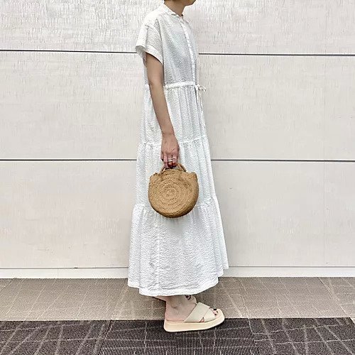 【トゥエルブクローゼット/12closet】の【洗える】サッカーティアードワンピース 人気、トレンドファッション・服の通販 founy(ファニー) 　ファッション　Fashion　レディースファッション　Fashion for Women　ワンピース　Dresses　サッカー　Seersucker, Summer Fabric　シンプル　Simple, Minimal　スリット　Slit, Slit Detail　ティアードスカート　Tiered Skirt, Flounced Skirt　ドッキング　Docking, Mixed Material　ポケット　Pocket, Pocket Detail　洗える　Machine Washable　無地　Plain, Solid Color　other-3|ID: prp329100004572228 ipo3291000000034941782