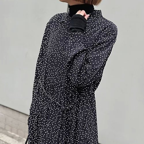 【トゥエルブクローゼット/12closet】の【洗える】ミニ衿ランダムドットワンピース 人気、トレンドファッション・服の通販 founy(ファニー) 　ファッション　Fashion　レディースファッション　WOMEN　ワンピース　Dress　クラシカル　Classical　ドット　Dot　ドレープ　Drape　フレンチ　French　ランダム　Random　リボン　Ribbon　ヴィンテージ　Vintage　洗える　Washable　other-3|ID: prp329100004572236 ipo3291000000032355095