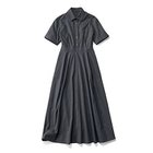 【トゥエルブクローゼット/12closet】の【コラボ】【洗える】【撥水】【UV防止】【ストレッチ】高機能シャツワンピース チャコールグレー|ID: prp329100004572240 ipo3291000000032355130