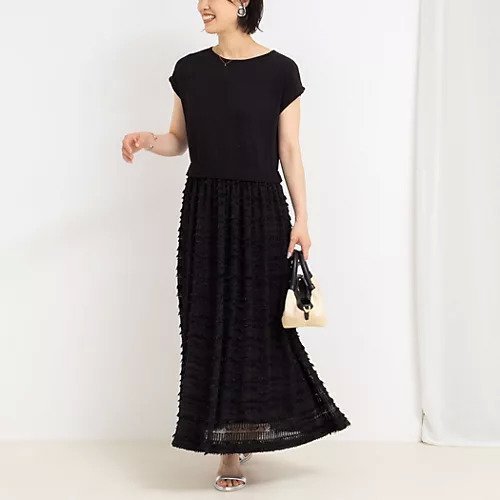 【ノーリーズ/NOLLEY'S】のフリンジ生地ニットワンピース インテリア・キッズ・メンズ・レディースファッション・服の通販 founy(ファニー) https://founy.com/ ファッション Fashion レディースファッション WOMEN ワンピース Dress ニットワンピース Knit Dresses 2025年 2025 2025春夏・S/S Ss,Spring/Summer,2025 シアー Sheer ジャケット Jacket ストレッチ Stretch ノースリーブ No Sleeve フリンジ Fringe リボン Ribbon 夏 Summer |ID: prp329100004572273 ipo3291000000032355446