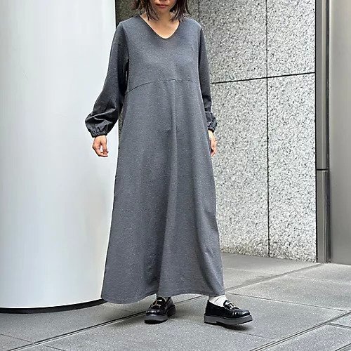 【トゥエルブクローゼット/12closet】の【洗える】Vネックポンチワンピース 人気、トレンドファッション・服の通販 founy(ファニー) ファッション Fashion レディースファッション Fashion for Women ワンピース Dresses シンプル Simple, Minimal ストレッチ Stretch, Stretchy Fabric フレア Flare, Flared ロング Long, Long-Length 洗える Machine Washable other-3|ID: prp329100004572331 ipo3291000000034757985
