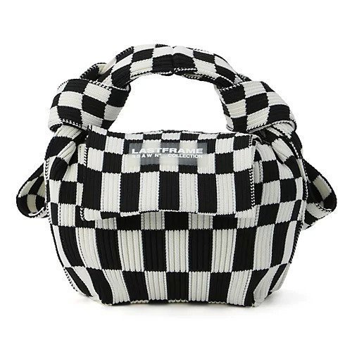 【ラストフレーム/LASTFRAME】のICHIMATSU OBI BAG インテリア・キッズ・メンズ・レディースファッション・服の通販 founy(ファニー) 　ファッション　Fashion　レディースファッション　Fashion for Women　バッグ　Bags　フォルム　Silhouette, Form　モダン　Modern, Contemporary　BLACK &#215; IVORY|ID: prp329100004572376 ipo3291000000033329236
