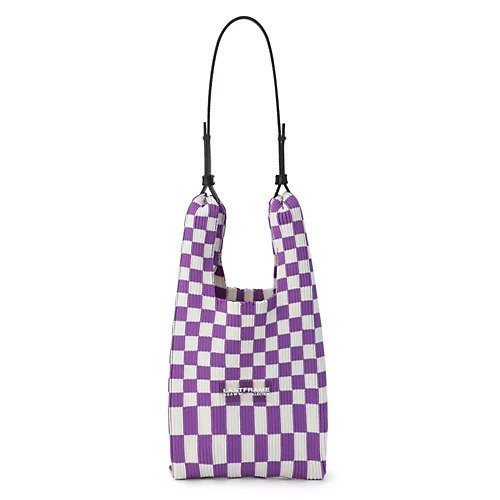 【ラストフレーム/LASTFRAME】のICHIMATSU MARKET BAG SMALL インテリア・キッズ・メンズ・レディースファッション・服の通販 founy(ファニー) 　ファッション　Fashion　レディースファッション　Fashion for Women　スマート　Smart, Elegant　パターン　Pattern, Design Print　フォルム　Silhouette, Form　モダン　Modern, Contemporary　リブニット　Rib Knit, Ribbed Knit　PURPLE &#215; IVORY|ID: prp329100004572380 ipo3291000000033329259