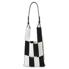 【ラストフレーム/LASTFRAME】のMACRO ICHIMATSU MARKET BAG SMALL 人気、トレンドファッション・服の通販 founy(ファニー) ファッション Fashion レディースファッション Fashion for Women コンパクト Compact, Small Size ショルダー Shoulder, Shoulder Strap ストレッチ Stretch, Stretchy Fabric フォルム Silhouette, Form モダン Modern, Contemporary ラップ Wrap, Wrap Design リブニット Rib Knit, Ribbed Knit thumbnail BLACK x IVORY|ID: prp329100004572389 ipo3291000000033329326