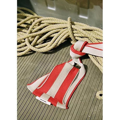 【ラストフレーム/LASTFRAME】のSTRIPE TIE BAG インテリア・キッズ・メンズ・レディースファッション・服の通販 founy(ファニー) 　ファッション　Fashion　レディースファッション　Fashion for Women　バッグ　Bags　ショルダー　Shoulder, Shoulder Strap　ストライプ　Stripe, Striped Pattern　フラップ　Flap, Flap Pocket　BEIGE &#215; RED|ID: prp329100004572429 ipo3291000000033329398