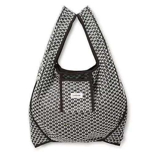 【ラストフレーム/LASTFRAME】のICHIMATSU JACQUARD REVERSE MARKET BAG インテリア・キッズ・メンズ・レディースファッション・服の通販 founy(ファニー) 　ファッション　Fashion　レディースファッション　Fashion for Women　バッグ　Bags　コンパクト　Compact, Small Size　ポケット　Pocket, Pocket Detail　IVORY &#215; BLACK|ID: prp329100004572450 ipo3291000000033329437