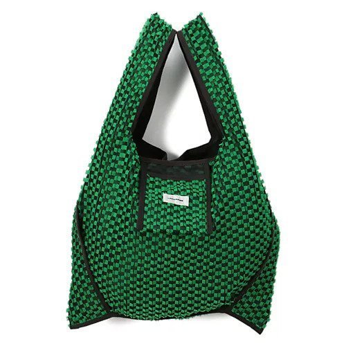 【ラストフレーム/LASTFRAME】のICHIMATSU JACQUARD REVERSE MARKET BAG インテリア・キッズ・メンズ・レディースファッション・服の通販 founy(ファニー) 　ファッション　Fashion　レディースファッション　Fashion for Women　バッグ　Bags　コンパクト　Compact, Small Size　ポケット　Pocket, Pocket Detail　GREEN &#215; BLACK|ID: prp329100004572450 ipo3291000000033329438