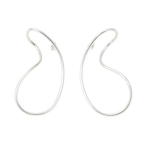 【アニカ イネス/ANNIKA INEZ】のENDLESS CURVE EARRINGS, LRG インテリア・キッズ・メンズ・レディースファッション・服の通販 founy(ファニー) 　ファッション　Fashion　レディースファッション　Fashion for Women　ジュエリー　Jewelry　ファッションリング　Fashion Rings　イヤリング・フープ・ドロップタイプ　Hoop, Drop & Clip Earrings　2022年　2022　2022 春夏 S/S　Spring/Summer 2022 SS22　フォルム　Silhouette, Form　モチーフ　Motif, Design Theme　silver|ID: prp329100004572633 ipo3291000000034942578