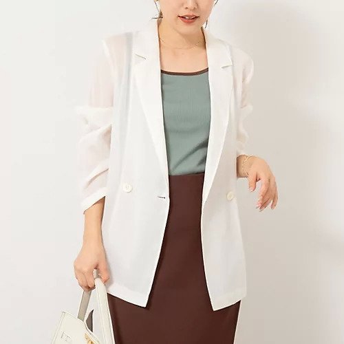 【ノーリーズ/NOLLEY'S】のウォッシャブルリネン風シアージャケット インテリア・キッズ・メンズ・レディースファッション・服の通販 founy(ファニー) 　ファッション　Fashion　レディースファッション　Fashion for Women　アウター　Coat / Outerwear Collection　レディースジャケット・軽アウター　Jackets　2025年　2025　2025春夏・S/S　Spring/Summer 2025 SS25　シアー　Sheer, See-Through　ジャケット　Jacket, Outerwear　リネン　Linen, Linen Fabric　リボン　Ribbon, Bow　キナリ|ID: prp329100004572682 ipo3291000000032360477