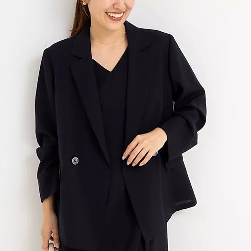 【ノーリーズ/NOLLEY'S】のウォッシャブルエコボイルテーラードジャケット インテリア・キッズ・メンズ・レディースファッション・服の通販 founy(ファニー) 　ファッション　Fashion　レディースファッション　Fashion for Women　アウター　Coat / Outerwear Collection　レディースジャケット・軽アウター　Jackets　テーラードジャケット / 通勤・きれいめスタイル　Tailored Jackets & Blazers　2025年　2025　2025春夏・S/S　Spring/Summer 2025 SS25　ジャケット　Jacket, Outerwear　ダブル　Double, Double-Breasted　ノースリーブ　Sleeveless, No-Sleeve　ボックス　Boxy, Box Shape　ループ　Loop, Loop Knit　夏　Summer　ネイビー|ID: prp329100004572683 ipo3291000000032360489