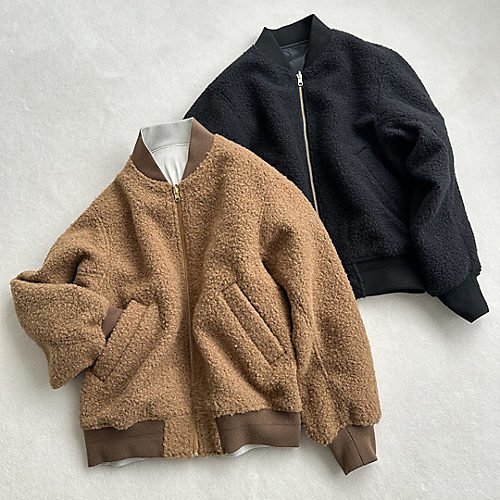 【トゥエルブクローゼット/12closet】の【洗える】リバーシブルブルゾン 人気、トレンドファッション・服の通販 founy(ファニー) 　ファッション　Fashion　レディースファッション　WOMEN　アウター　Coat Outerwear　ブルゾン　Blouson/Jackets　シャーリング　Shirring　ジャケット　Jacket　スポーティ　Sporty　タフタ　Taffeta　ブルゾン　Blouson　ポケット　Pocket　洗える　Washable　other-3|ID: prp329100004572686 ipo3291000000032360510