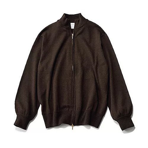 【トゥエルブクローゼット/12closet】の【洗える】二重編みニットジップアップブルゾン インテリア・キッズ・メンズ・レディースファッション・服の通販 founy(ファニー) 　ファッション　Fashion　レディースファッション　WOMEN　アウター　Coat Outerwear　ブルゾン　Blouson/Jackets　トップス・カットソー　Tops/Tshirt　ニット　Knit Tops　インナー　Inner　ジャケット　Jacket　ダブル　Double　ブルゾン　Blouson　洗える　Washable　ブラウン|ID: prp329100004572697 ipo3291000000032360599