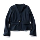 【エムセブンデイズ/M7days】のコンパクトノーカラージャケット 人気、トレンドファッション・服の通販 founy(ファニー) ファッション Fashion レディースファッション WOMEN アウター Coat Outerwear ジャケット Jackets ノーカラージャケット No Collar Leather Jackets コンパクト Compact ジャケット Jacket ストレッチ Stretch フロント Front メタル Metal ビジネス 仕事 通勤 Business thumbnail ネイビー|ID: prp329100004572699 ipo3291000000032360609