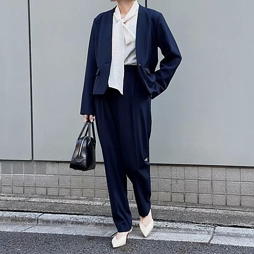 【エムセブンデイズ/M7days】のコンパクトノーカラージャケット 人気、トレンドファッション・服の通販 founy(ファニー) 　ファッション　Fashion　レディースファッション　Fashion for Women　アウター　Coat / Outerwear Collection　レディースジャケット・軽アウター　Jackets　ノーカラージャケット / シンプル上品コーデ　Collarless Jackets　コンパクト　Compact, Small Size　ジャケット　Jacket, Outerwear　ストレッチ　Stretch, Stretchy Fabric　フロント　Front, Front Design　メタル　Metal, Metal Parts　ビジネス 仕事 通勤　Business / Work / Commuting　other-2|ID: prp329100004572699 ipo3291000000032638824