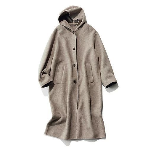 【トゥエルブクローゼット/12closet】のチェック使いのウールリバーコート インテリア・キッズ・メンズ・レディースファッション・服の通販 founy(ファニー) 　ファッション　Fashion　レディースファッション　Fashion for Women　アウター　Coat / Outerwear Collection　コート・ロングコート・ピーコート　Long Coats, Peacoats & More　ダブル　Double, Double-Breasted　チェック　Check, Plaid, Tartan　フェイス　Face, Facial Design　軽量　Lightweight, Ultra Light　ブラウン|ID: prp329100004572712 ipo3291000000034620816