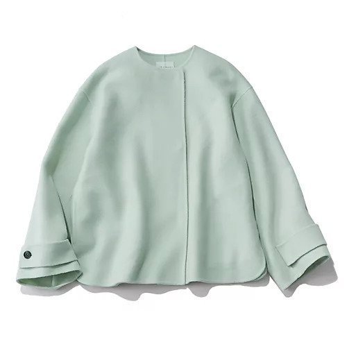 【エムセブンデイズ/M7days】の【加藤かすみさんコラボ】軽量ウールリバーノーカラーコート インテリア・キッズ・メンズ・レディースファッション・服の通販 founy(ファニー) https://founy.com/ ファッション Fashion レディースファッション Ladies' Fashion Online アウター Coat Outerwear コート Coats コラボ Collaboration バランス Balance ラウンド Round 冬 Winter 軽量 Lightweight |ID: prp329100004572715 ipo3291000000032639594
