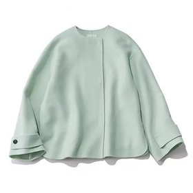 【エムセブンデイズ/M7days】 【加藤かすみさんコラボ】軽量ウールリバーノーカラーコート人気、トレンドファッション・服の通販 founy(ファニー) ファッション Fashion レディースファッション Ladies' Fashion Online アウター Coat Outerwear コート Coats コラボ Collaboration バランス Balance ラウンド Round 冬 Winter 軽量 Lightweight |ID:prp329100004572715