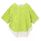 【プレインピープル/PLAIN PEOPLE】のカットジャガードTシャツ型ブラウス イエロー×グリーン|ID: prp329100004572970 ipo3291000000036281174