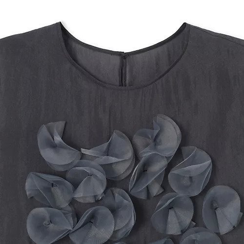 【プレインピープル/PLAIN PEOPLE】のシルキーオーガンジーモチーフブラウス 人気、トレンドファッション・服の通販 founy(ファニー) 　ファッション　Fashion　レディースファッション　WOMEN　トップス・カットソー　Tops/Tshirt　シャツ/ブラウス　Shirts/Blouses　シンプル　Simple　ノースリーブ　No Sleeve　フロント　Front　ボトム　Bottom　モチーフ　Motif　other-3|ID: prp329100004572972 ipo3291000000032362998