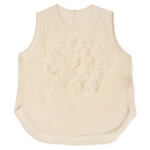 【プレインピープル/PLAIN PEOPLE】のシルキーオーガンジーモチーフブラウス インテリア・キッズ・メンズ・レディースファッション・服の通販 founy(ファニー) https://founy.com/ ファッション Fashion レディースファッション Fashion for Women トップス・カットソー Cut & Sew Tops シャツ・ブラウス・オフィスカジュアル Elegant Blouses & Button-Ups シンプル Simple, Minimal ノースリーブ Sleeveless, No-Sleeve フロント Front, Front Design ボトム Bottoms, Lower Wear モチーフ Motif, Design Theme |ID: prp329100004572972 ipo3291000000036316736