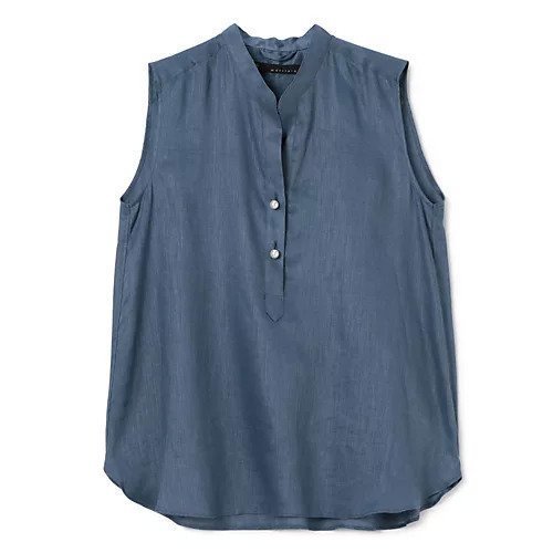 【マルティニーク/martinique】の《定番》ノースリパールスキッパー インテリア・キッズ・メンズ・レディースファッション・服の通販 founy(ファニー) 　ファッション　Fashion　レディースファッション　Fashion for Women　おすすめ　Recommended / Our Picks　ノースリーブ　Sleeveless, No-Sleeve　バランス　Balance, Style Balance　リネン　Linen, Linen Fabric　ワイド　Wide, Wide Fit　定番　Standard, Basic Item　洗える　Machine Washable　ブルー|ID: prp329100004572974 ipo3291000000036035879