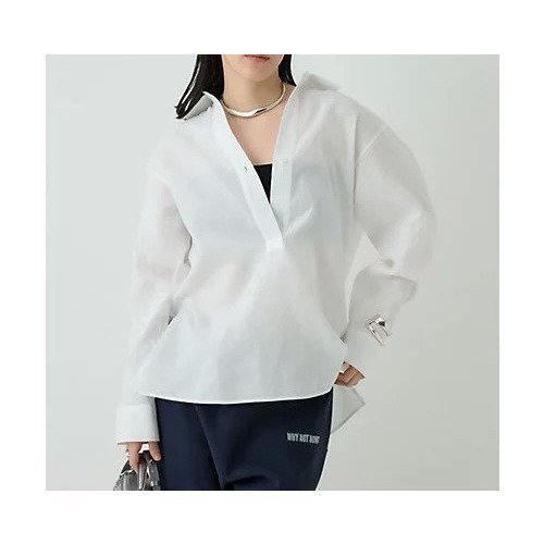 【カオス/Chaos】のゴースコットンシャツ 人気、トレンドファッション・服の通販 founy(ファニー) 　ファッション　Fashion　レディースファッション　WOMEN　トップス・カットソー　Tops/Tshirt　シャツ/ブラウス　Shirts/Blouses　スキッパー　Skipper　バランス　Balance　春　Spring　other-2|ID: prp329100004572984 ipo3291000000032363060