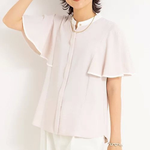 【ノーリーズソフィー/NOLLEY'S sophi】のバックサテンフレアスリーブブラウス インテリア・キッズ・メンズ・レディースファッション・服の通販 founy(ファニー) 　ファッション　Fashion　レディースファッション　WOMEN　トップス・カットソー　Tops/Tshirt　シャツ/ブラウス　Shirts/Blouses　バッグ　Bag　2025年　2025　2025春夏・S/S　Ss,Spring/Summer,2025　おすすめ　Recommend　オケージョン　Occasion　サテン　Satin　スリーブ　Sleeve　トリミング　Trimming　フレア　Flare　ビジネス 仕事 通勤　Business　ベビーピンク|ID: prp329100004572989 ipo3291000000032363101