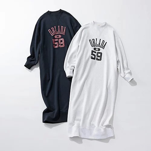 【オブラダ/Oblada】のCOLLEGE SWEAT DRESS 人気、トレンドファッション・服の通販 founy(ファニー) 　ファッション　Fashion　レディースファッション　WOMEN　トップス・カットソー　Tops/Tshirt　パーカ　Sweats　スウェット　Sweat　ワンピース　Dress　ドレス　Party Dresses　ソックス　Socks　タイツ　Tights　秋　Autumn/Fall　other-3|ID: prp329100004573023 ipo3291000000032363378