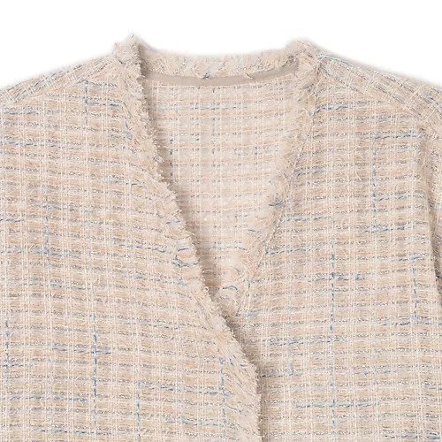 【マルティニーク/martinique】のツイードブラウスジャケット(セットアップ可) 人気、トレンドファッション・服の通販 founy(ファニー) 　ファッション　Fashion　レディースファッション　Fashion for Women　アウター　Coat / Outerwear Collection　レディースジャケット・軽アウター　Jackets　おすすめ　Recommended / Our Picks　シンプル　Simple, Minimal　セットアップ　Set-Up, Coordinated Outfit　ツイード　Twill, Twill Weave　フリンジ　Fringe, Tassel　半袖　Short Sleeve, Half Sleeve　夏　Summer　春　Spring　羽織　Haori, Light Jacket　other-3|ID: prp329100004573048 ipo3291000000032363680