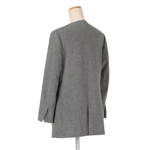 【エムセブンデイズ/M7days】の【松村純子さんコラボ】ノーカラージャケット 人気、トレンドファッション・服の通販 founy(ファニー) 　ファッション　Fashion　レディースファッション　WOMEN　アウター　Coat Outerwear　ジャケット　Jackets　ノーカラージャケット　No Collar Leather Jackets　クラシック　Classic　コラボ　Collaboration　ジャケット　Jacket　タートル　Turtle　バランス　Balance　ロング　Long　ビジネス 仕事 通勤　Business　other-3|ID: prp329100004573050 ipo3291000000032363688