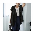 【スタイルデリ/STYLE DELI】のサラッと涼しいドレープネックオープンジャケット ブラック|ID: prp329100004573114 ipo3291000000032364354