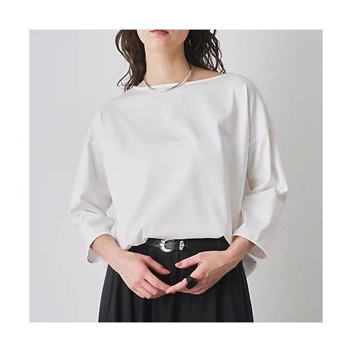 【ウィムガゼット/Whim Gazette】のボートコットンジャージープルオーバー インテリア・キッズ・メンズ・レディースファッション・服の通販 founy(ファニー) 　ファッション　Fashion　レディースファッション　Fashion for Women　トップス・カットソー　Cut & Sew Tops　カジュアルプルオーバー・ニットトップス　Pullovers & Knit Tops / Casual Pullovers　2025年　2025　2025春夏・S/S　Spring/Summer 2025 SS25　インナー　Innerwear　カットソー　Cut and Sewn Top　クール　Cool, Chic　シンプル　Simple, Minimal　ジャケット　Jacket, Outerwear　トレンド　Trend, Trending Now　ベーシック　Basic, Essential　エレガント 上品　Elegant　ホワイト|ID: prp329100004573871 ipo3291000000032375860