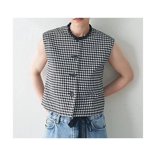 【ウィムガゼット/Whim Gazette】のダブルクロスジレ インテリア・キッズ・メンズ・レディースファッション・服の通販 founy(ファニー) https://founy.com/ ファッション Fashion レディースファッション Ladies' Fashion Online アウター Coat Outerwear トップス・カットソー Tops/Tshirt ベスト/ジレ Gilets/Vests ヴィンテージ Vintage ギンガム Gingham クラシカル Classical コンパクト Compact 吸水 Water Absorption シンプル Simple ストレッチ Stretch セットアップ Set Up チェック Check ノースリーブ No Sleeve ベスト Vest ロング Long おすすめ Recommend 2025年 2025 2025春夏・S/S Ss,Spring/Summer,2025 |ID: prp329100004573874 ipo3291000000032375899