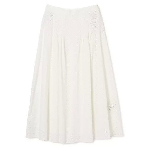 【プレインピープル/PLAIN PEOPLE】のレースフレアースカート インテリア・キッズ・メンズ・レディースファッション・服の通販 founy(ファニー) 　ファッション　Fashion　レディースファッション　Fashion for Women　スカート　Skirts　おすすめ　Recommended / Our Picks　レース　Lace, Lace Fabric　ワーク　Workwear, Utility Style　洗える　Machine Washable　ホワイト|ID: prp329100004573876 ipo3291000000034057176