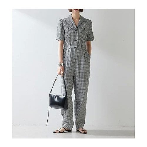 【ウィムガゼット/Whim Gazette】のオックスオールインワン 人気、トレンドファッション・服の通販 founy(ファニー) 　ファッション　Fashion　レディースファッション　Fashion for Women　ワンピース　Dresses　オールインワン・ワンピース　Dresses and Jumpsuits　オックス　Oxford Fabric　ギンガム　Gingham, Gingham Fabric　クール　Cool, Chic　スリーブ　Sleeve, Long Sleeve / Short Sleeve　スーツ　Suit, Formalwear　チェック　Check, Plaid, Tartan　ハーフ　Half, Half-Length　エレガント 上品　Elegant　2025年　2025　2025春夏・S/S　Spring/Summer 2025 SS25　other-3|ID: prp329100004573884 ipo3291000000032376047