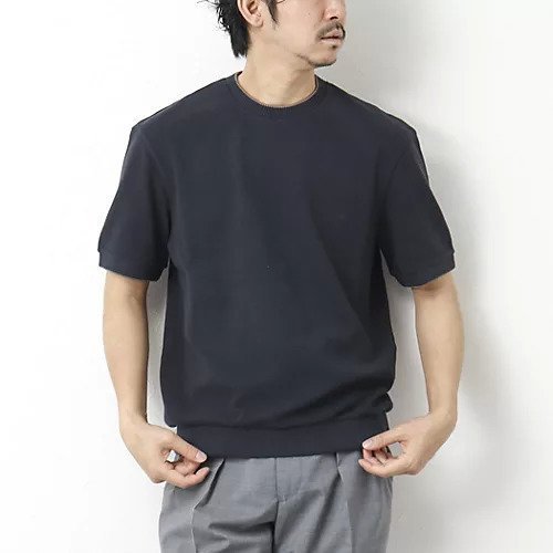 【ノーリーズ グッドマン/NOLLEY'S goodman / MEN】の【HERNO/ヘルノ】配色半袖カットソー 25SS 人気、トレンドファッション・服の通販 founy(ファニー) 　ファッション　Fashion　メンズファッション　Men's Style Online　トップス・カットソー　Tops/Tshirt/Men　イタリア　Italy　カットソー　Cut And Sew　なめらか　Smooth　ファブリック　Fabric　半袖　Short Sleeve　メタル　Metal　ラグジュアリー　Luxury　リラックス　Relax　ワッフル　Waffle　エレガント 上品　Elegant　2025年　2025　2025春夏・S/S　Ss,Spring/Summer,2025　other-2|ID: prp329100004573891 ipo3291000000032376174