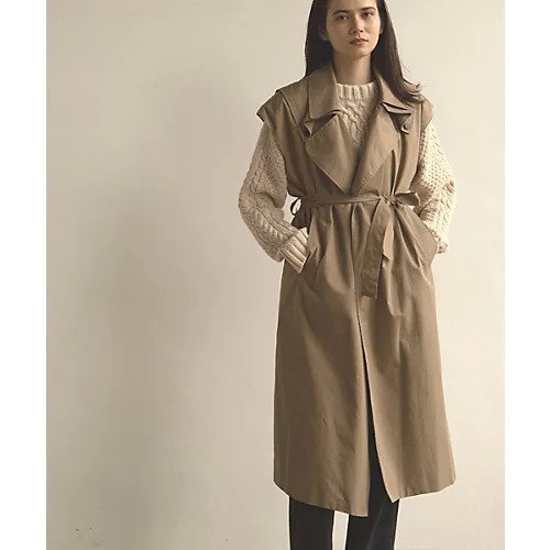 【マージュール/marjour】のTRENCH LONG VEST 人気、トレンドファッション・服の通販 founy(ファニー) 　ファッション　Fashion　レディースファッション　Ladies' Fashion Online　アウター　Coat Outerwear　トップス・カットソー　Tops/Tshirt　ベスト/ジレ　Gilets/Vests　春　Spring　ショルダー　Shoulder　スウェット　Sweat　ストレッチ　Stretch　タンク　Tank　トッパー　Topper　トレンチ　Trench　ドロップ　Drop　ベスト　Vest　ポケット　Pocket　A/W・秋冬　Aw・Autumn/Winter・Fw・Fall-Winter　S/S・春夏　Ss・Spring/Summer　夏　Summer　other-2|ID: prp329100004575769 ipo3291000000032400145