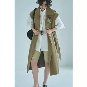 【マージュール/marjour】のTRENCH LONG VEST 人気、トレンドファッション・服の通販 founy(ファニー) ファッション Fashion レディースファッション Fashion for Women アウター Coat / Outerwear Collection トップス・カットソー Cut & Sew Tops ベスト&ジレ / 重ね着スタイル Vests & Gilets 春 Spring ショルダー Shoulder, Shoulder Strap スウェット / スエット Sweatshirt, Sweatwear ストレッチ Stretch, Stretchy Fabric タンク Tank Top, Sleeveless Top トッパー Topper, Light Cardigan トレンチ Trench, Trench Coat ドロップ Drop Shoulder, Dropped Style ベスト Vest, Waistcoat ポケット Pocket, Pocket Detail A/W・秋冬 Autumn/Winter S/S・春夏 SS, Spring/Summer, Warm Season 夏 Summer |ID:prp329100004575769
